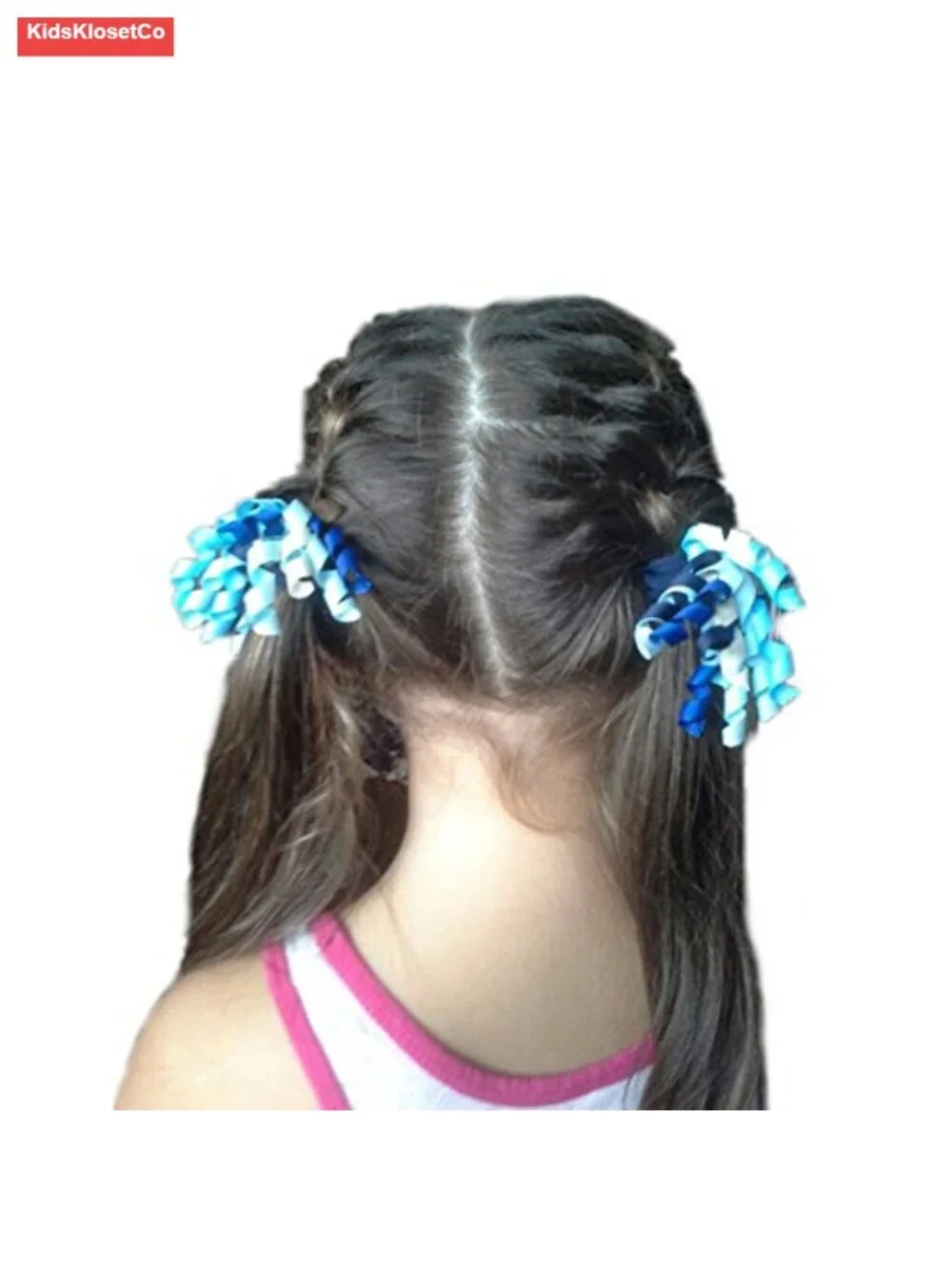 Pack of 18 Mix Color Boutique Girls' Curly Korker Bow Hair Ties